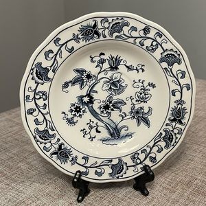 Blue and white saucer plate